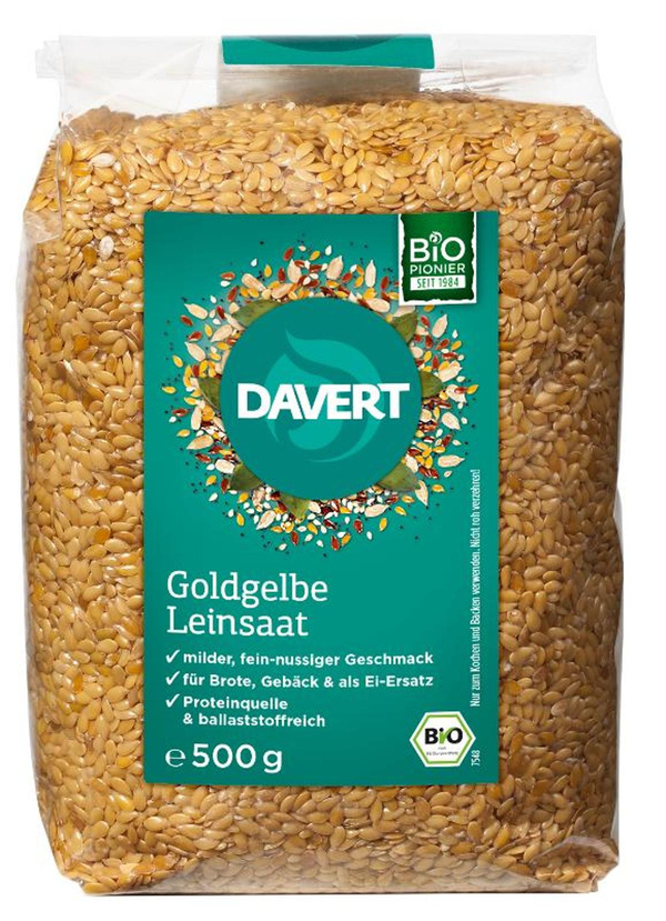 Produktfoto zu VPE goldgelbe Leinsaat 6x500g Davert