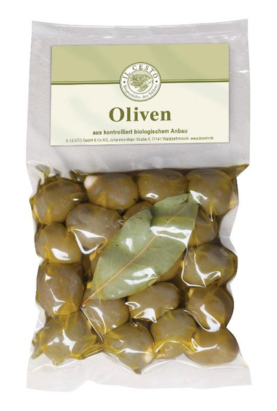 Produktfoto zu Griechische Oliven mit mandeln gefüllt 175g Il Cesto