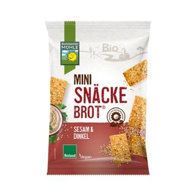 Produktfoto zu Mini Snäcke Sesam Dinkel 95g Bohlsener Mühle