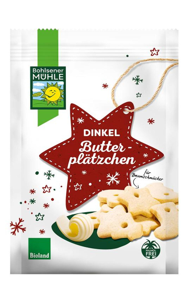 Produktfoto zu Dinkel Butterplätzchen 125g Bohlsener Mühle