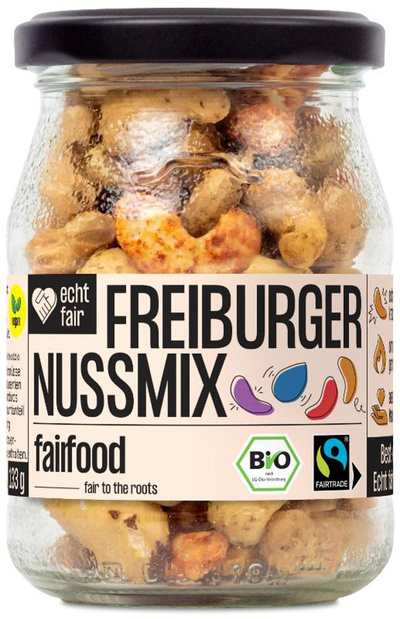 Produktfoto zu Freiburger Nuss-Mix im Pfandglas 133g Fairfood