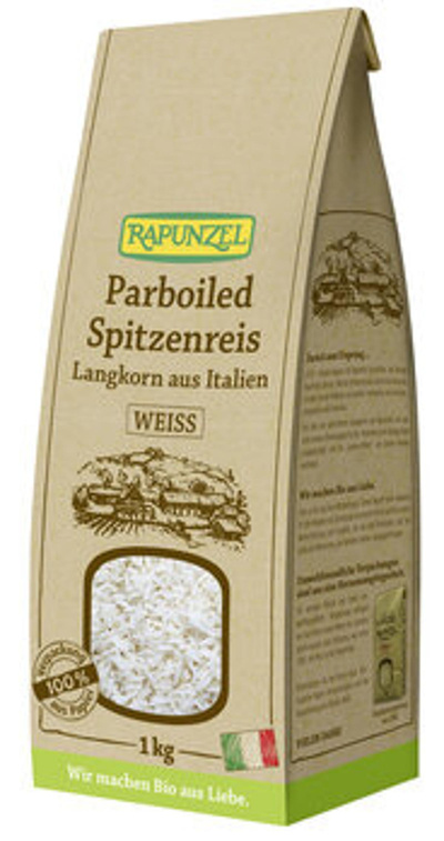 Produktfoto zu Parboiled Spitzenreis Langkorn weiß 1kg Rapunzel