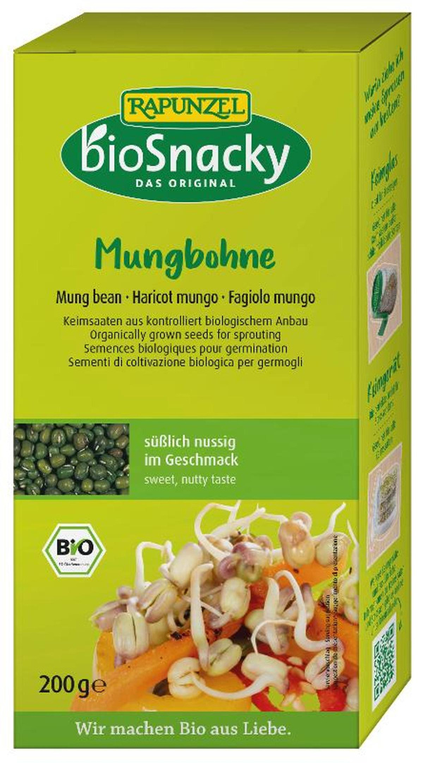 Produktfoto zu Keimsaat Mungbohne 200g bioSnacky Rapunzel