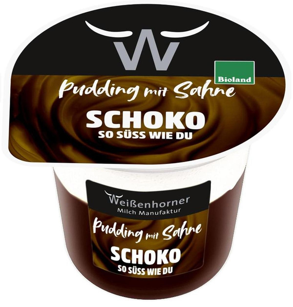 Produktfoto zu VPEPudding mit Sahne Schoko 6x175g Weißenhorner Milch Manufaktur