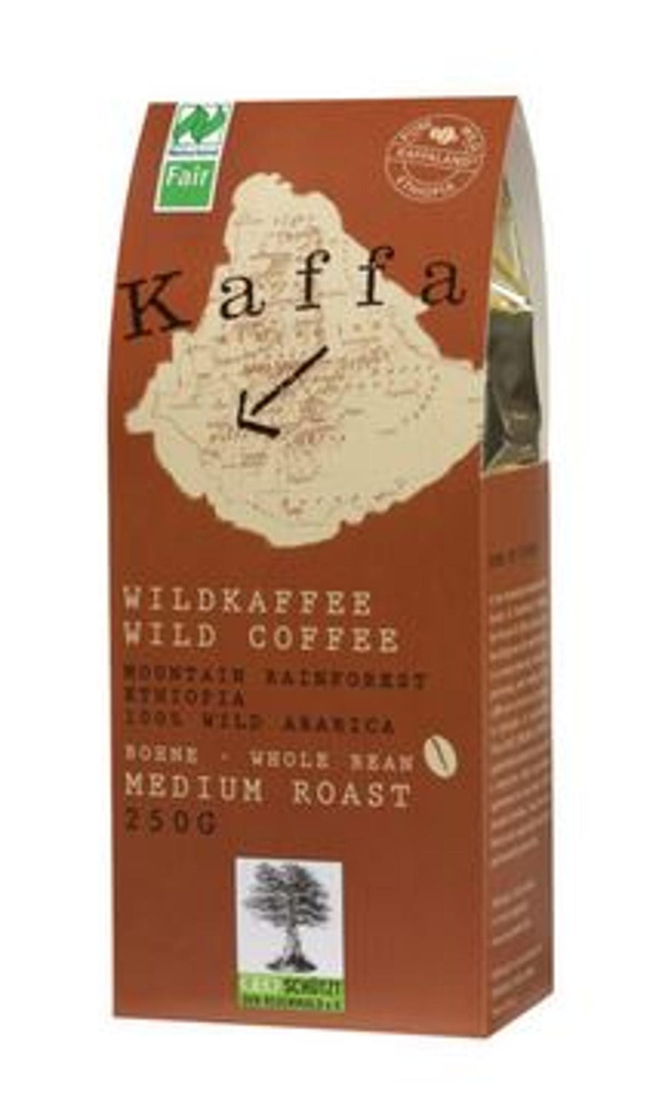 Produktfoto zu Wildkaffee Kaffa medium ganze Bohne 250g Original Food