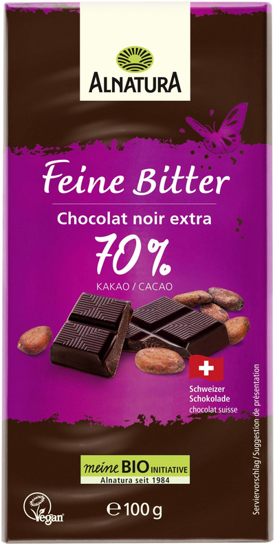 Produktfoto zu Feine Bitter Schokolade 100g Alnatura