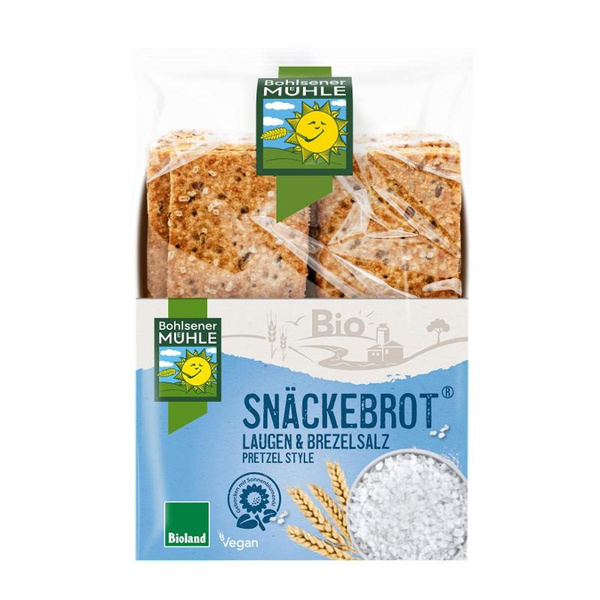 Produktfoto zu Snäckebrot Brezelsalz & Laugen 200g Bohlsener Mühle