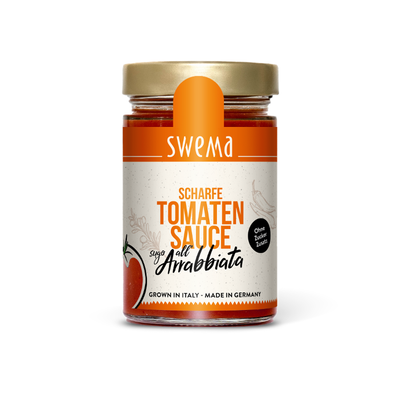 Produktfoto zu Scharfe Tomatensauce Arrabiata 300g SweMa
