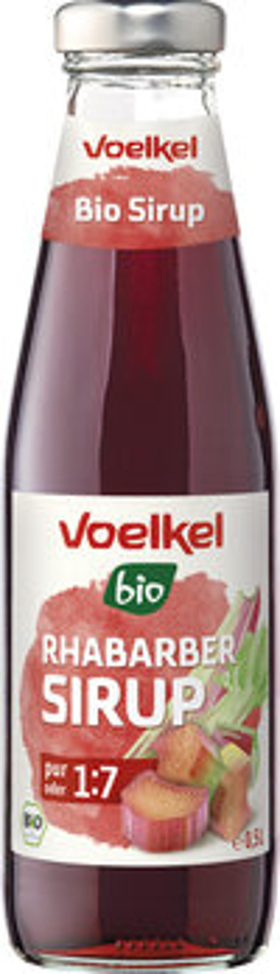 Produktfoto zu Sirup Rhabarber 0,5 l Voelkel