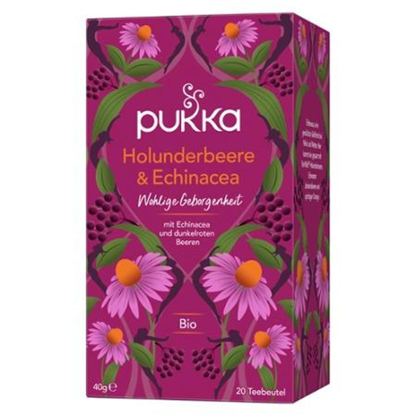 Produktfoto zu Früchtetee Holunderbeere & Echinacea 20x2g Pukka