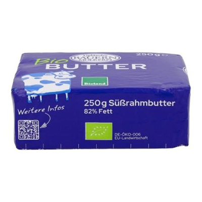 Produktfoto zu Süßrahmbutter 250g Upländer Bauernmolkerei