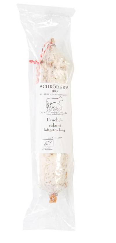 Produktfoto zu Fenchelsalami luftgetrocknet ca. 140g Schröder´s