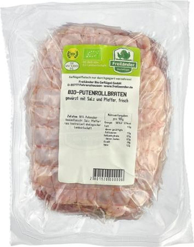 Produktfoto zu Putenrollbraten ca. 650g Freiland Bio Geflügel