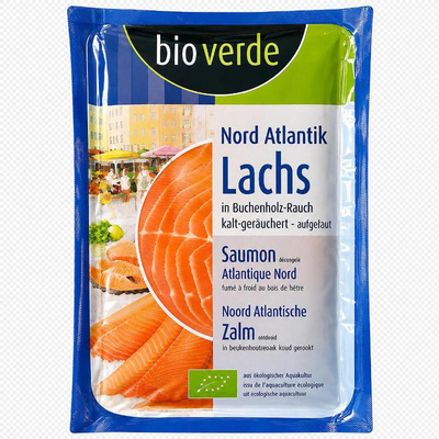 Produktfoto zu Atlantik Lachs geräuchert 70g Bioverde
