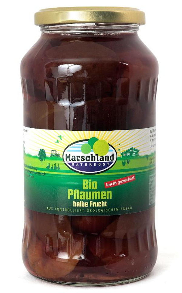 Produktfoto zu Pflaumen halbe Frucht 720 ml Marschland