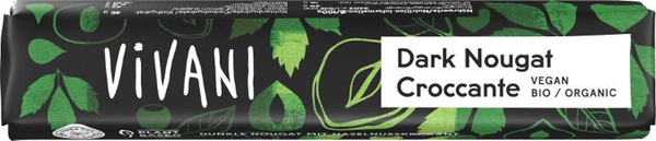 Produktfoto zu Schokoriegel Dark Nougat Croccant 35g Vivani