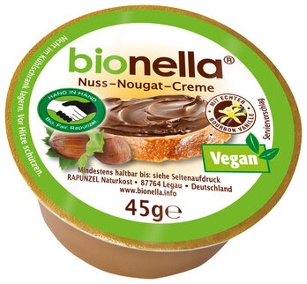 Produktfoto zu Nuss Nougat Creme 45g Bionella