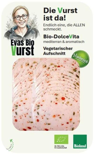 Produktfoto zu DolceVita veganer Aufschnitt 90g Evas Bio Vurst