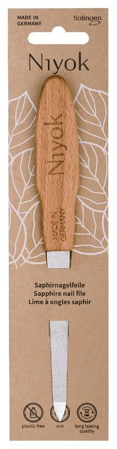 Produktfoto zu Nagelfeile mit Holzgriff klein Niyok Natural Cosmetics