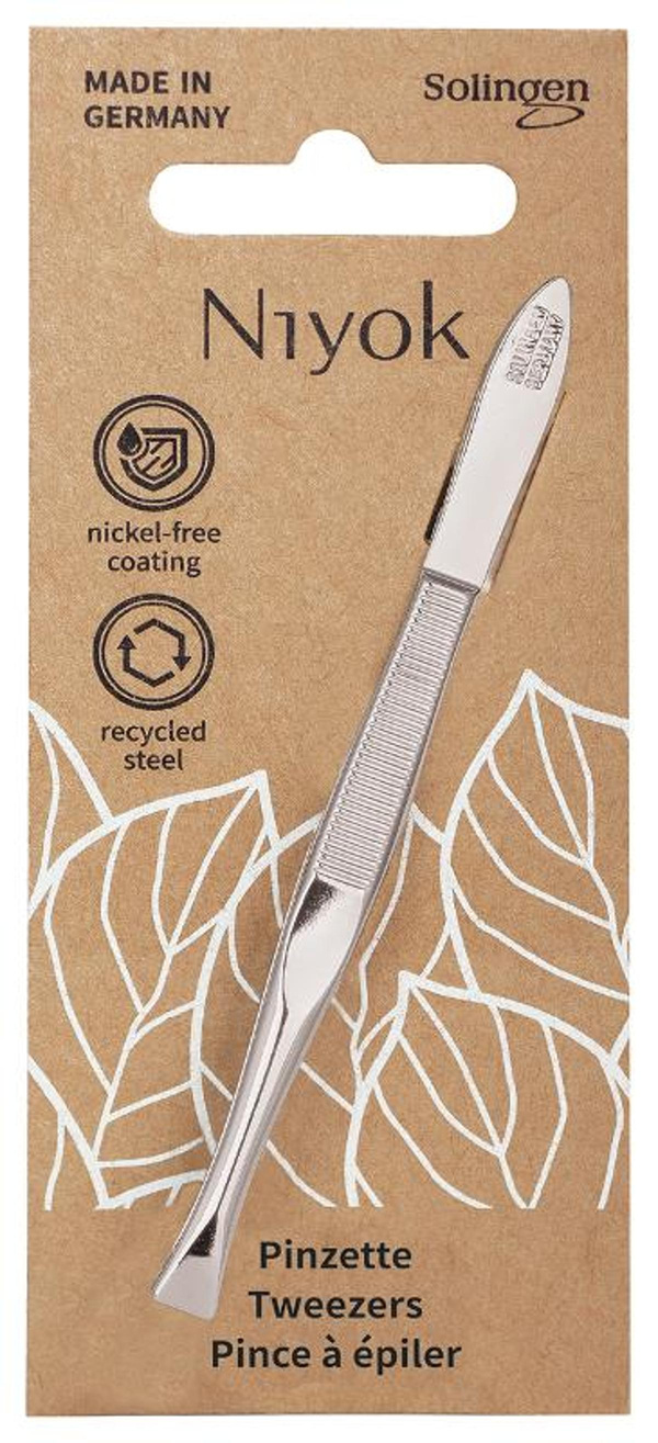 Produktfoto zu Pinzette gerade Solingen Vitaloy Niyok Natural Cosmetics