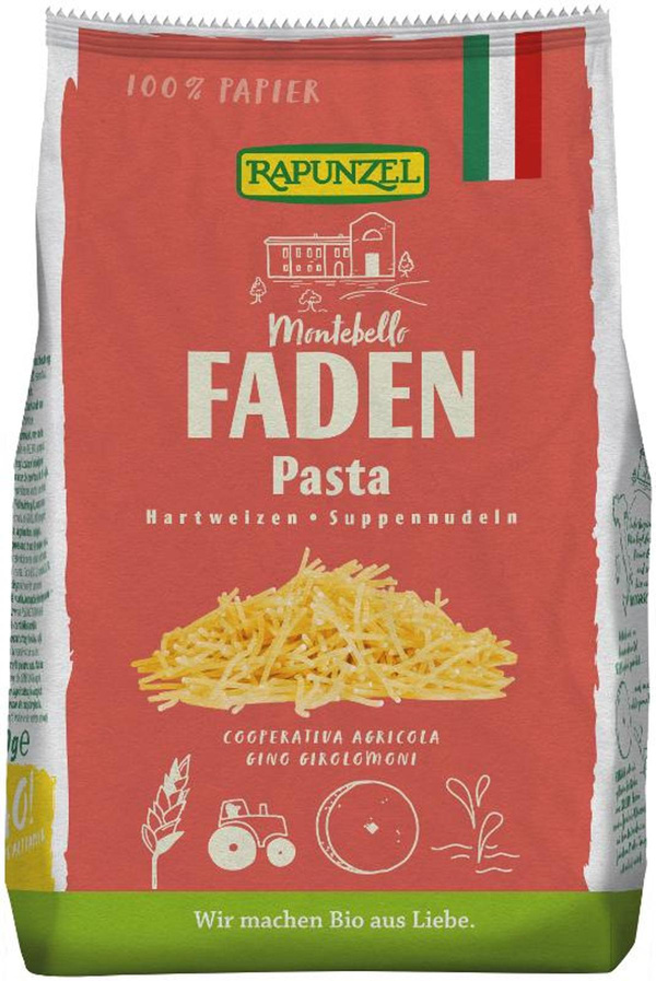 Produktfoto zu VPE Faden Suppennudeln Semola 12x250g Rapunzel