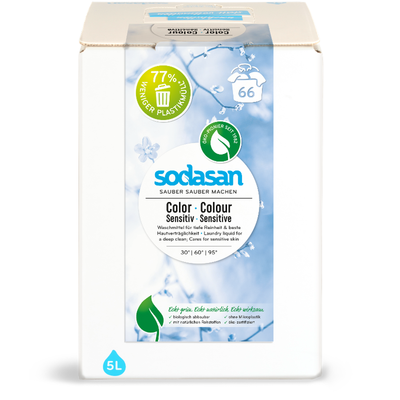 Produktfoto zu Color-Waschmittel Sensitiv 5 Liter Bag in Box Sodasan