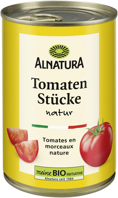 Produktfoto zu VPE Tomatenstücke in der Dose 12x400g Alnatura