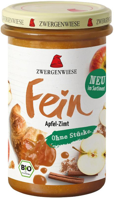 Produktfoto zu Fruchtaufstreich Fein Apfel Zimt 280g Zwergenwiese