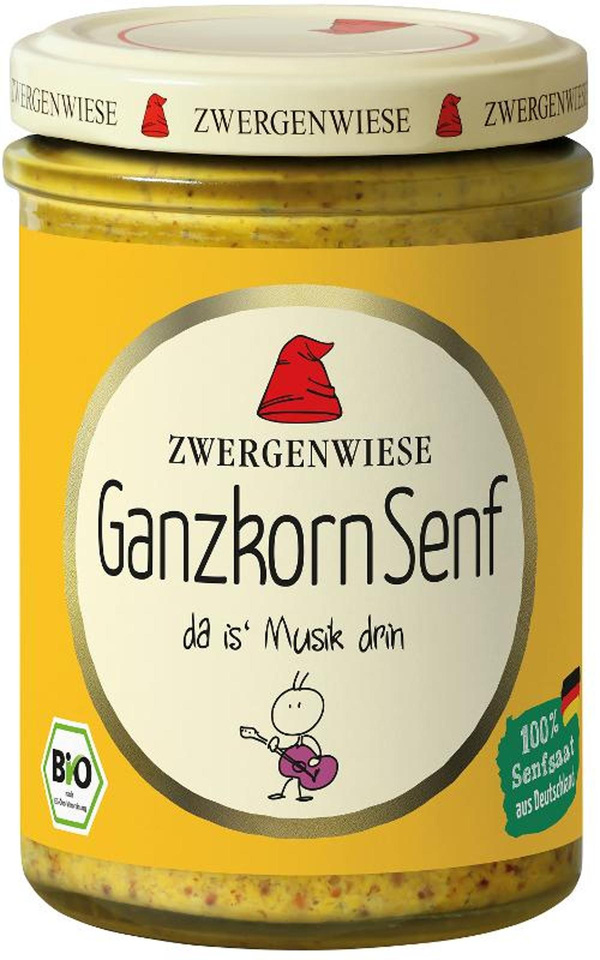 Produktfoto zu Ganzkorn Senf 160 ml Zwergenwiese
