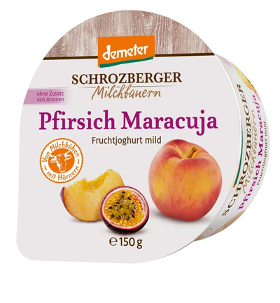 Produktfoto zu Joghurt mild Pfirsich-Maracuja 150g Schrozberger Milchbauern
