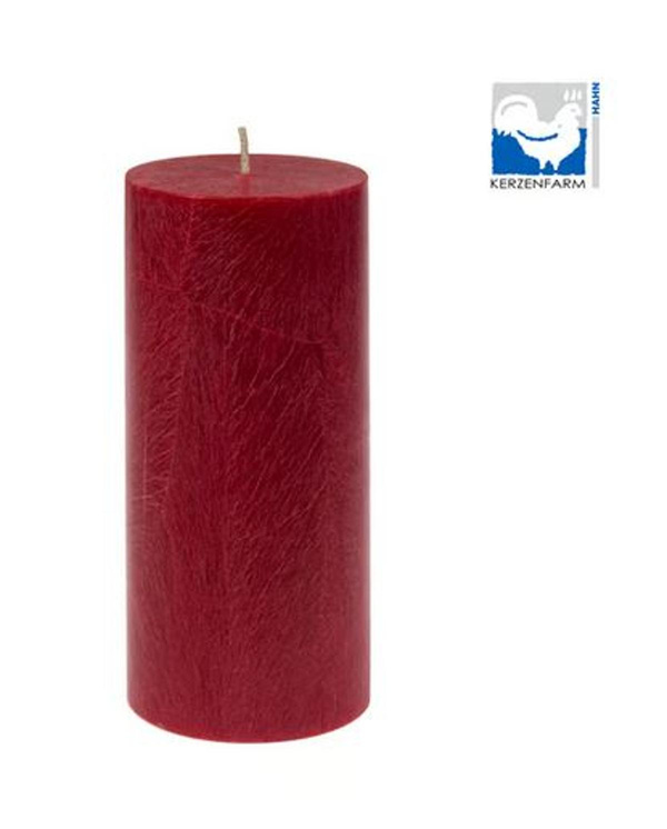 Produktfoto zu Stearin Stumpenkerze rot groß Kerzenfarm