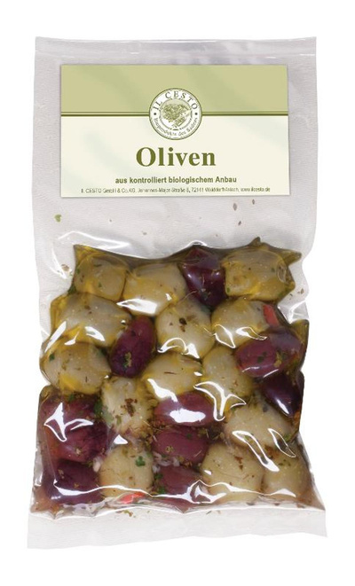 Produktfoto zu Gefüllter Oliven Mix mariniert 175g Il Cesto