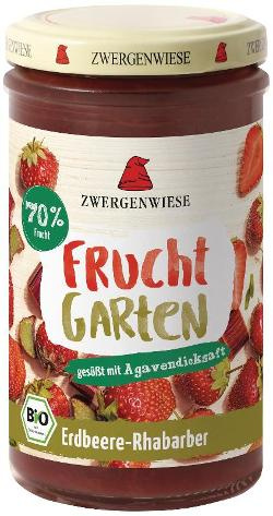 Produktfoto zu Fruchtgarten Fruchtaufstrich 70% Erdbeer-Rhabarber 225g Zwergenwiese