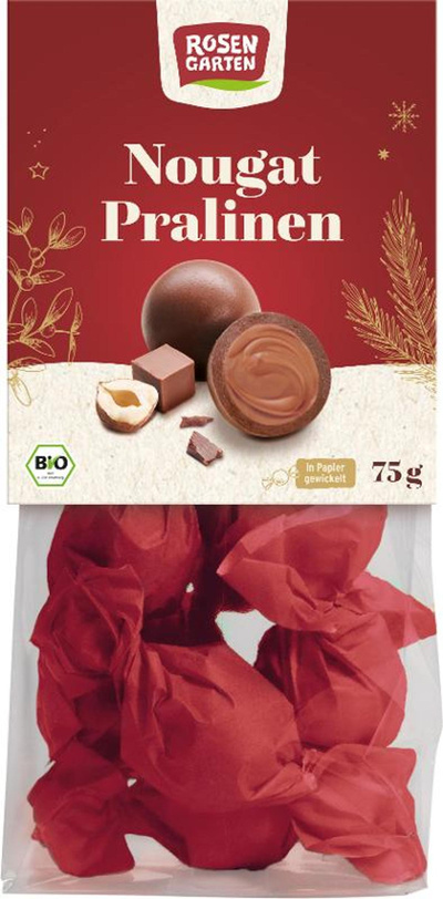 Produktfoto zu Weihnachts Nougat Pralinen 75g Rosengarten