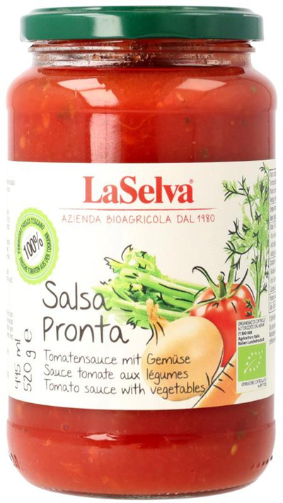 Produktfoto zu Salsa Pronta (Tomatensauce mit Gemüse) 520g LaSelva