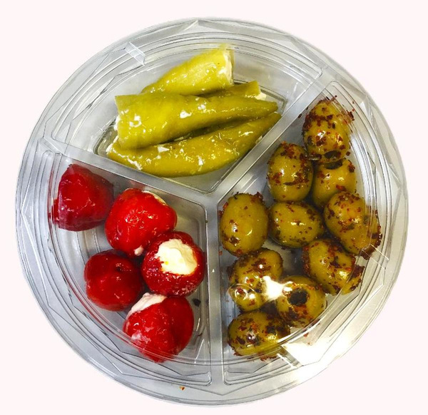 Produktfoto zu Antipasti Mix Teller 210g Green Goodies Food