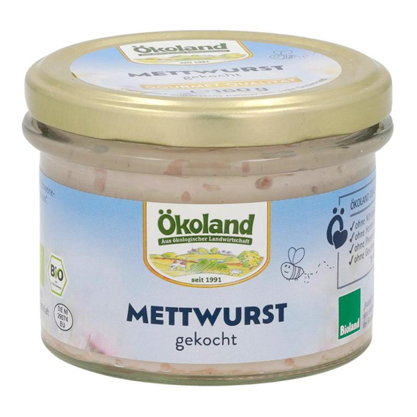 Produktfoto zu Mettwurst gekocht im Glas 160g Ökoland