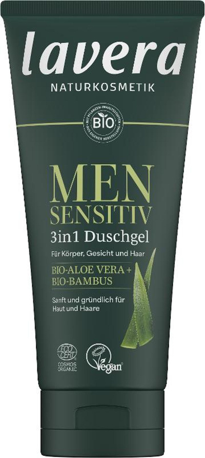 Produktfoto zu Men sensitiv 3 in 1 Duschgel 200ml Lavera