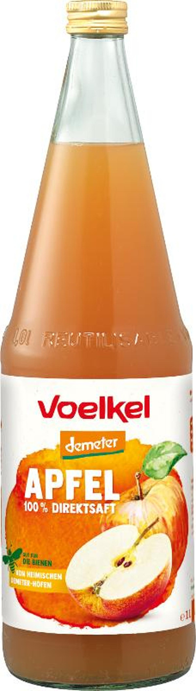 Produktfoto zu Apfelsaft naturtrüb 100% Direktsaft 1l Voelkel