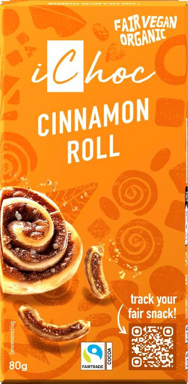 Produktfoto zu Schoko Cinnamon Roll 80g ICHOC