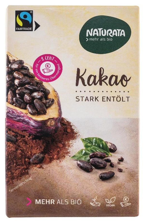 Produktfoto zu VPE Kakao stark entölt 10x125g Naturata