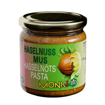 Produktfoto zu Haselnussmus 330g Monki