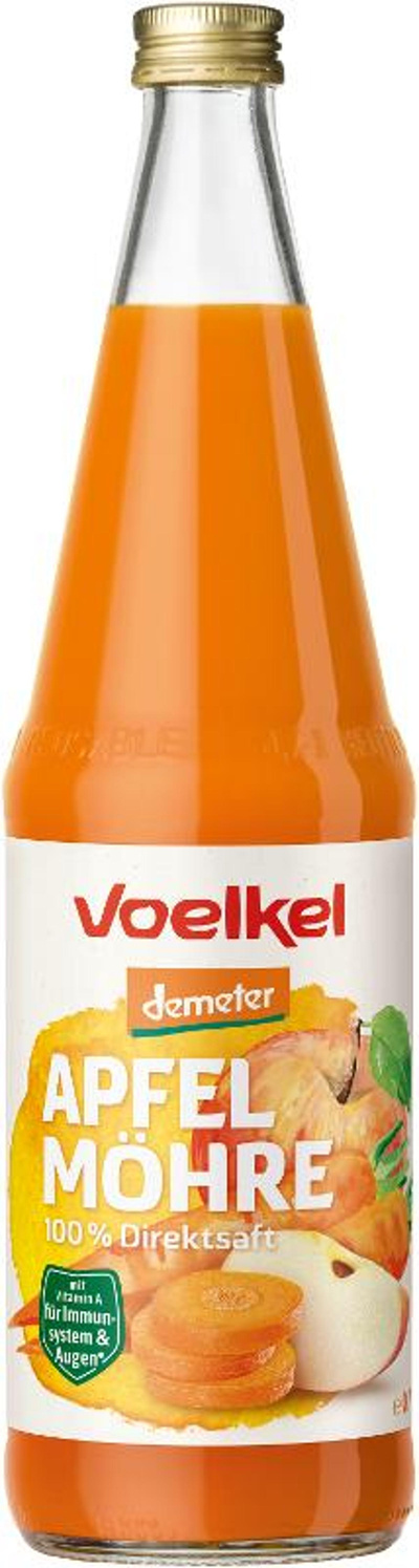 Produktfoto zu Apfel-Möhren-Saft 0,7 l Voelkel
