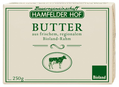 Produktfoto zu VPE Sauerrahmbutter 250g Hamfelder Hof