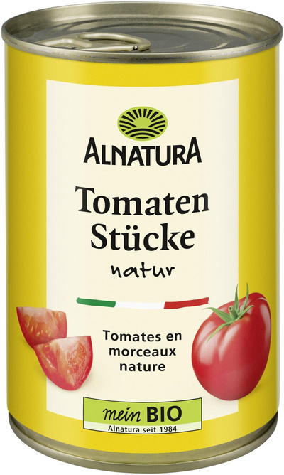 Produktfoto zu VPE Tomatenstücke in der Dose 12x400g Alnatura