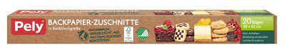 Produktfoto zu Backpapier Zuschnitte 20 Bögen Pely