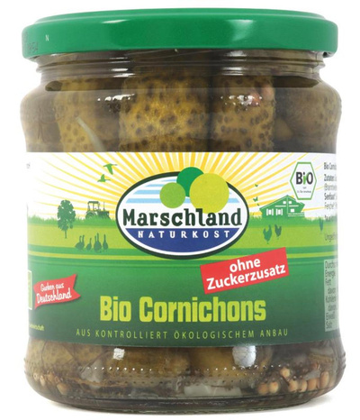 Produktfoto zu Cornichons ohne Zuckerzusatz 6x330g Marschland