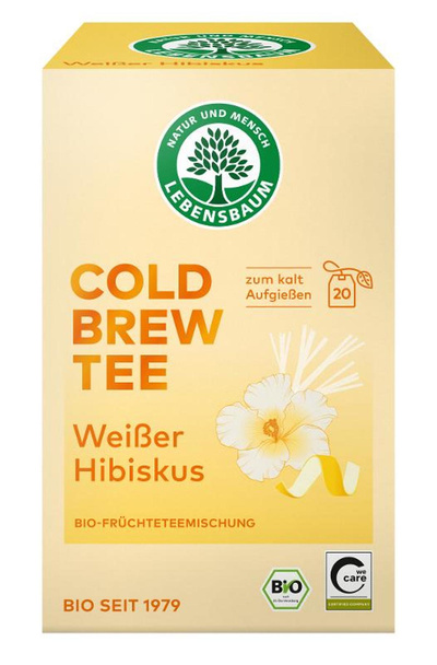 Produktfoto zu Cold Brew Weißer Hibiskus 20 TB 40g lebensbaum