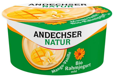 Produktfoto zu VPE Rahmjoghurt Mango Vanille 10% 6x150g Andechser
