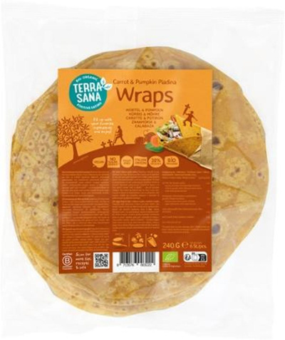 Produktfoto zu Gemüsewrap mit Möhre und Kürbis 240g TerraSana